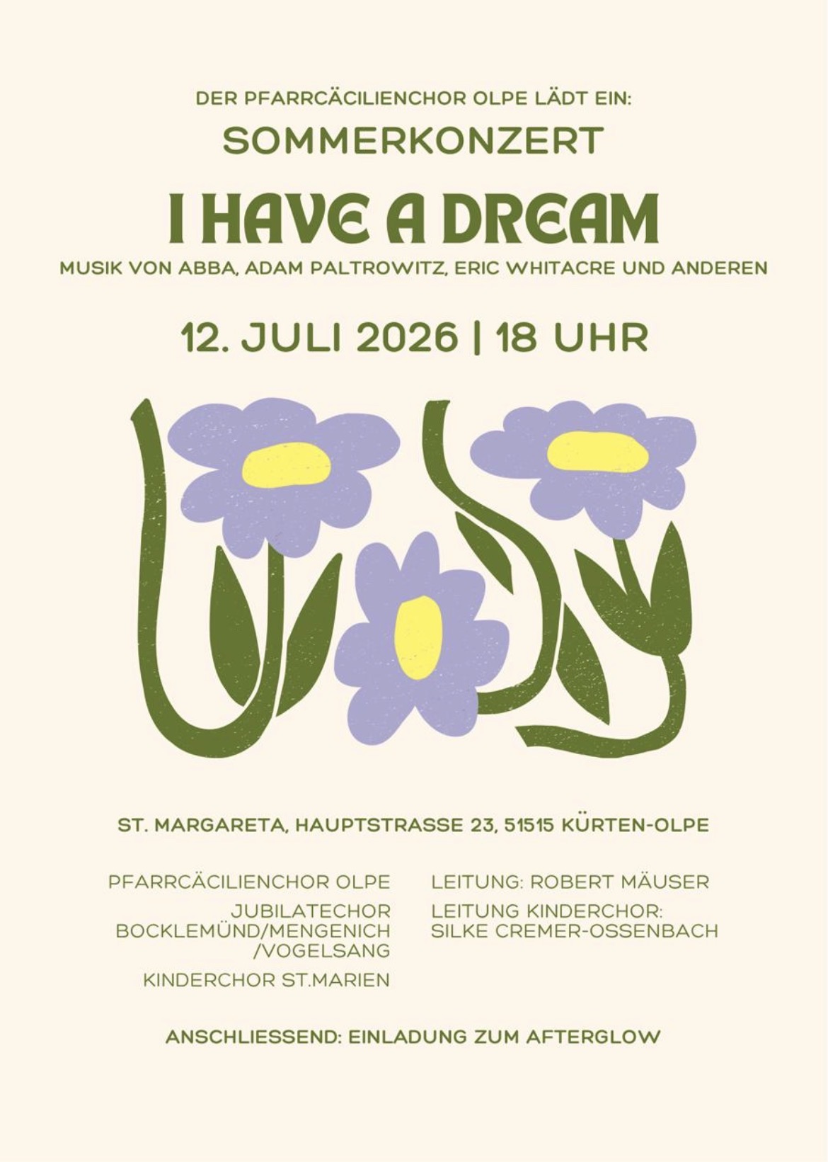 Sommerkonzert des Pfarrcäcilienchors Olpe